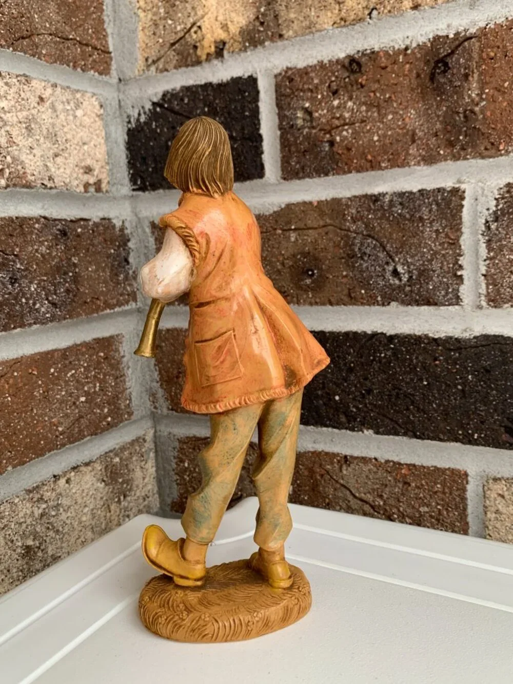 Fontanini Italy Depose 1983 Shepherd Playing Horn Hand Painted No. 52853 7-1/2